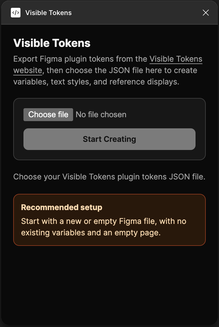 Visible Tokens mobile interface.